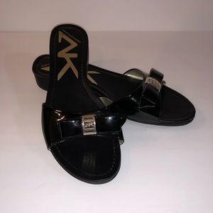 Anne Klein Sport Black slip- on sandals Size 9M